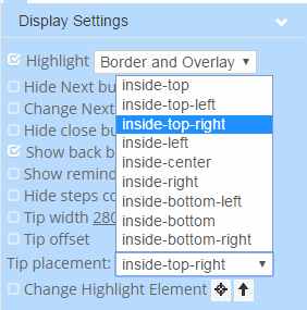 entering display settings