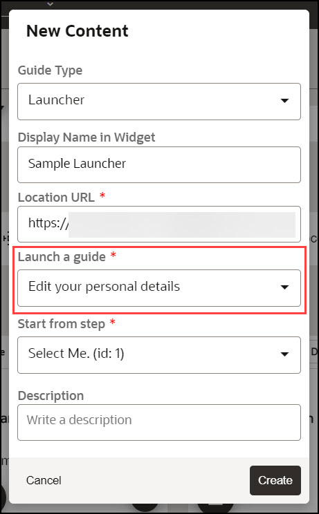 Luanch a guide Luanch a guide