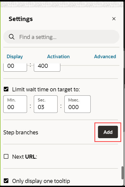 add step branches