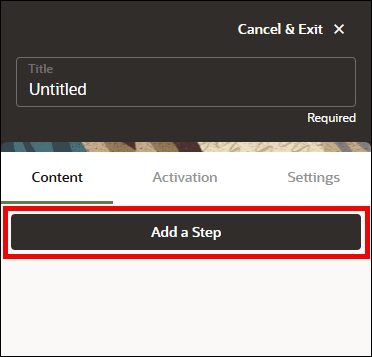 Add a step Add a step