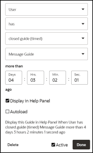 Closed guide timed Closed guide timed
