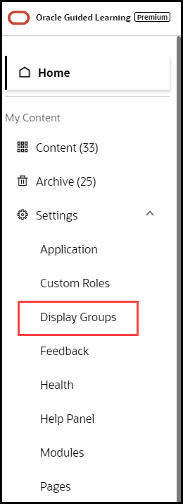 Display Groups