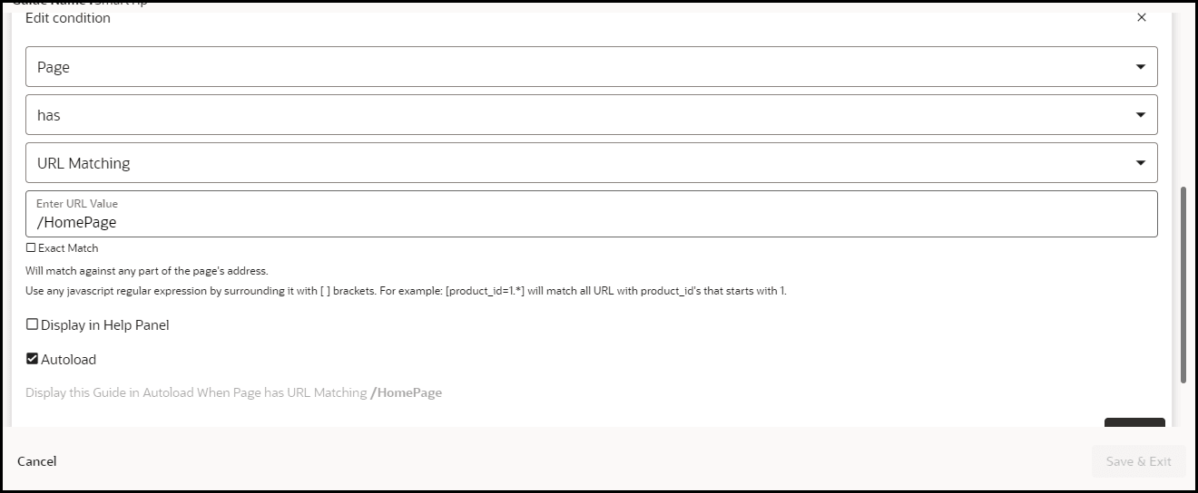 Edit condition Edit condition