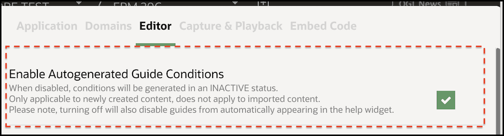 Enable Autogenerated Guide Condition