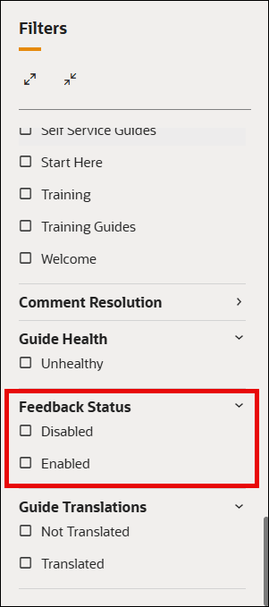 Feedback status