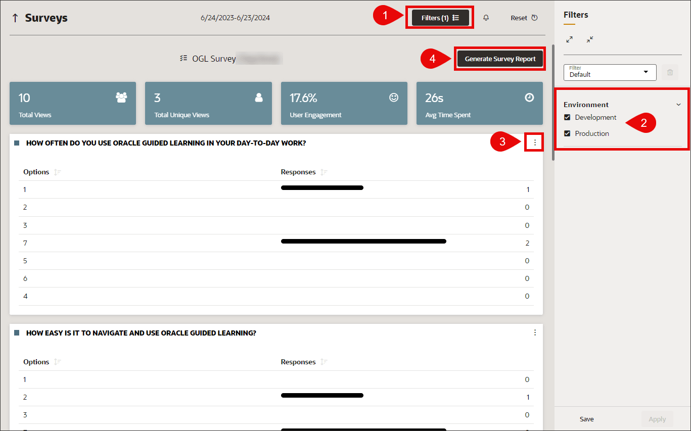 Generate Survey Report