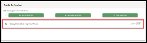 Guide Activated Guide Activated