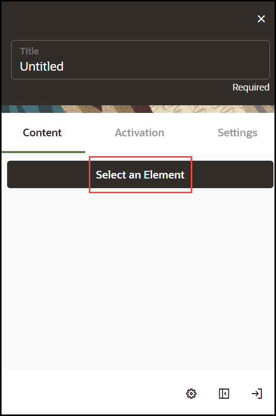 Select an Element Select an Element