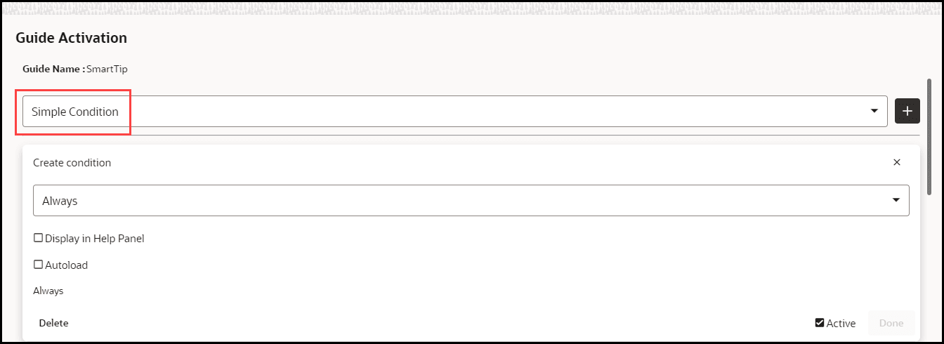 Simple Condition Simple Condition