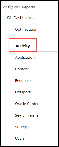 Activity Dashboard