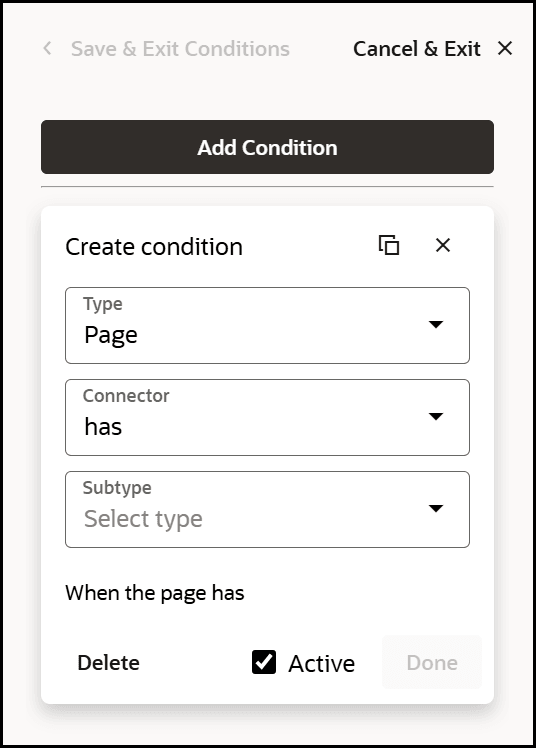 Add Condition