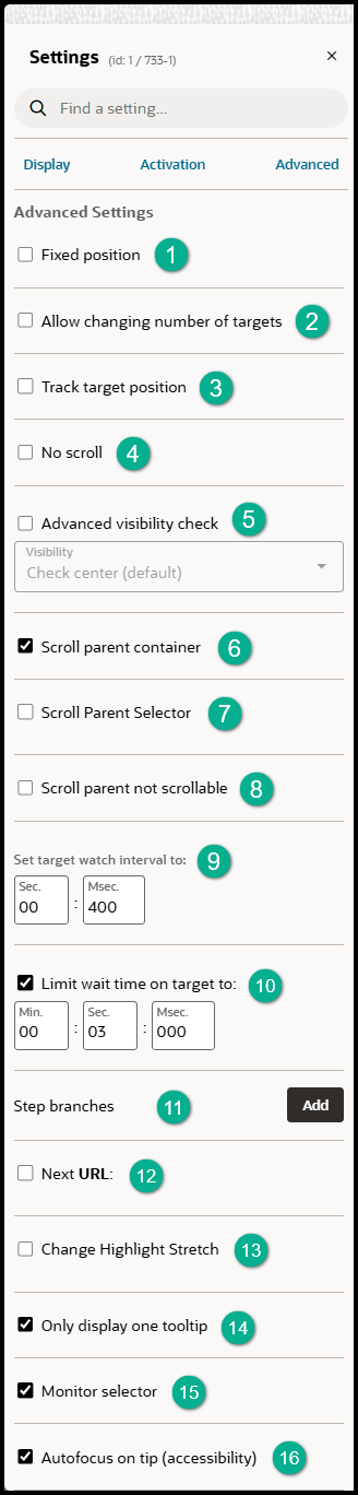 Advanced Settings