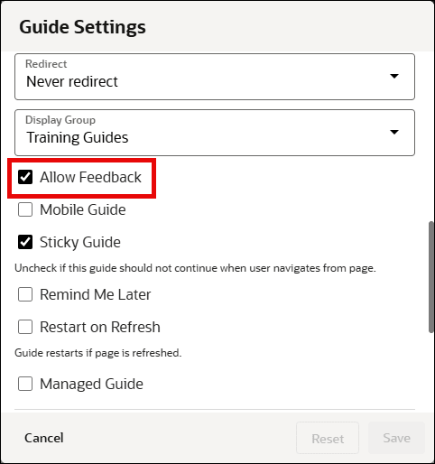Allow feedback Allow feedback