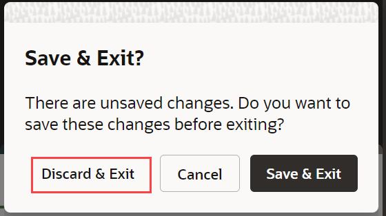 Discard and exit