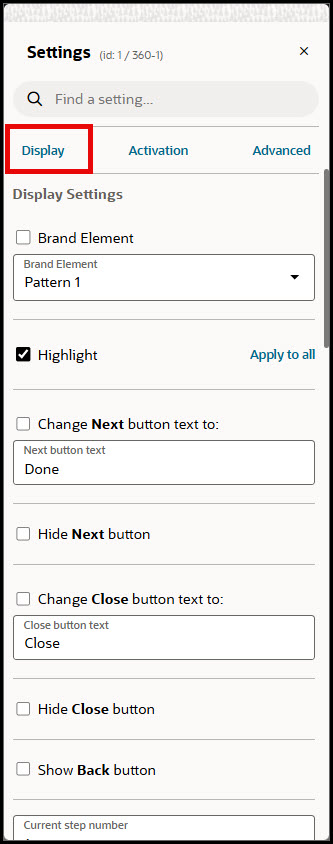 Display Setting