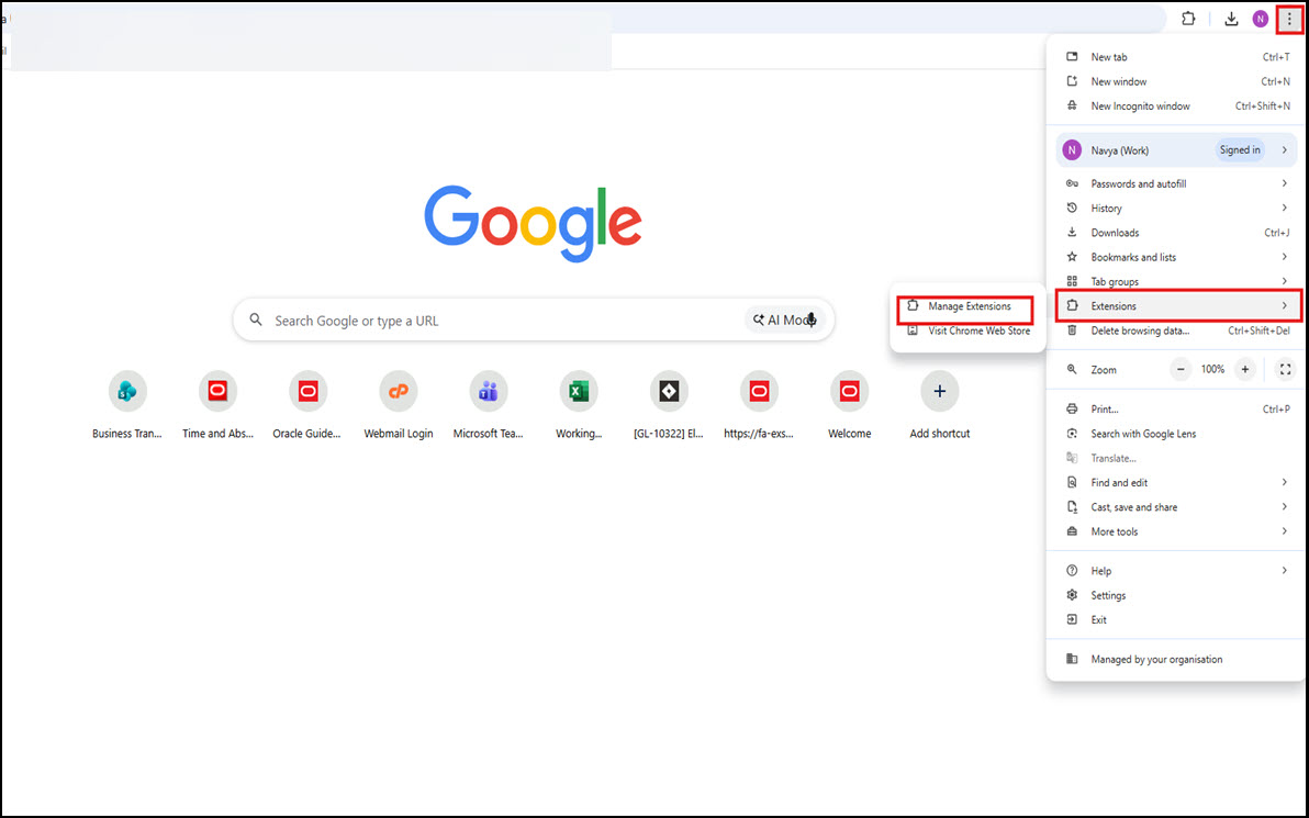 Extn and Manage Extn Extn and Manage Extn