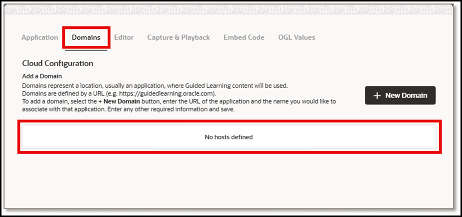 No Domains