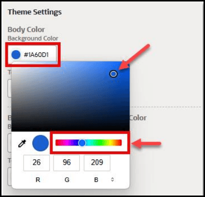 Theme Settings Theme Settings