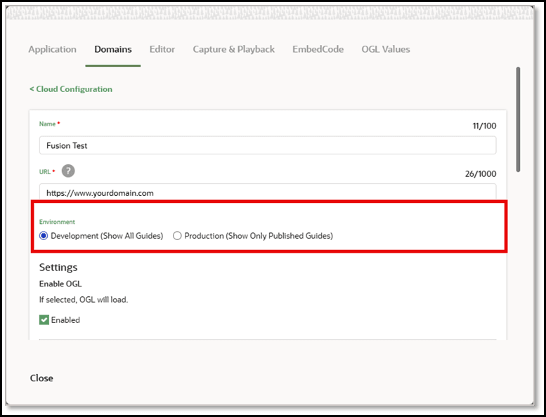 Domain Env Domain Env
