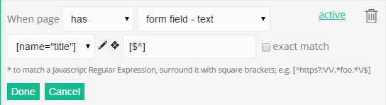 setting conditions setting conditions