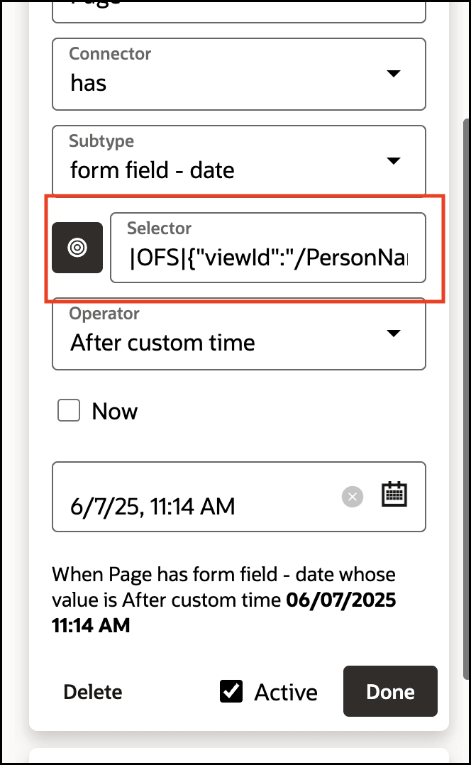 Form Field Selector Form Field Selector