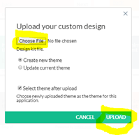 selecting file then upload