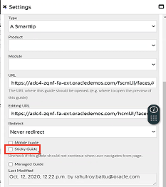 location of sticky guide option location of sticky guide option