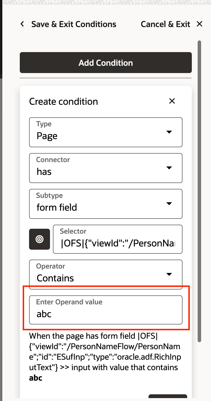 Operand Value Operand Value