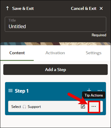 Tip Actions Tip Actions