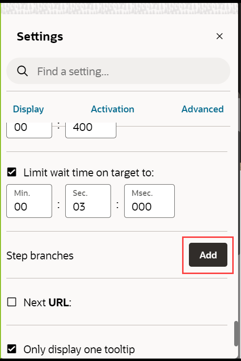 add step branches