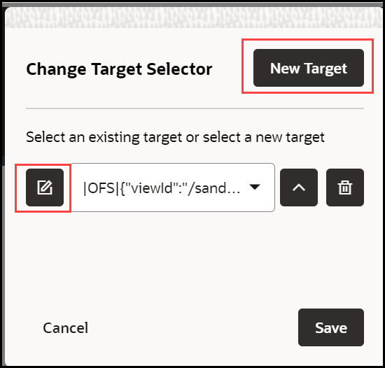 Change tip target