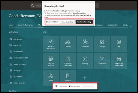 Continue Recording Continue Recording