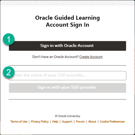 Sign in to Oracle Account
