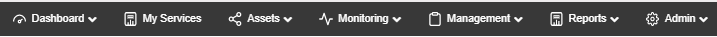 image:OASP UI top-level menu