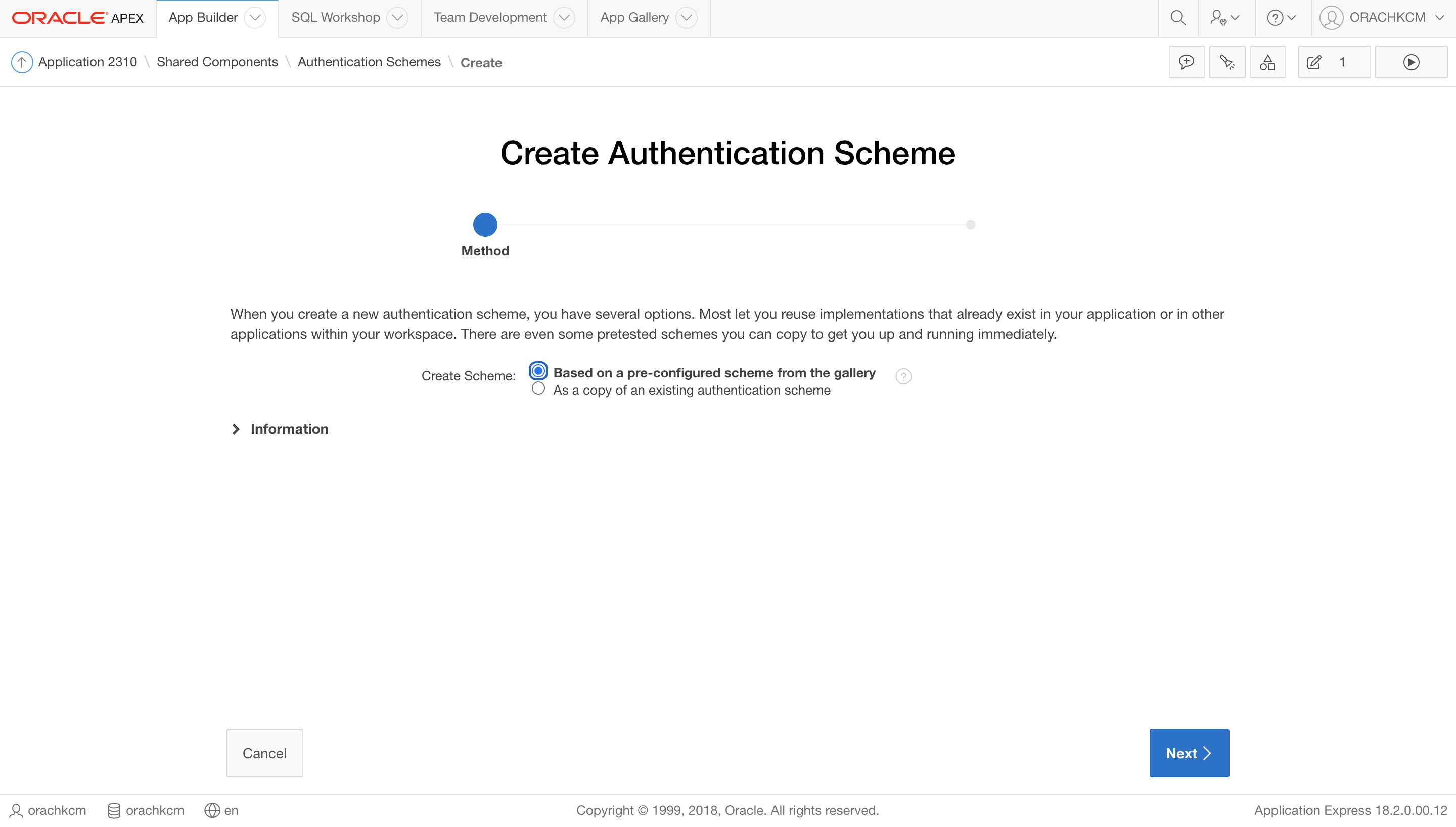 This image illustrates creating Authentication Schemes.