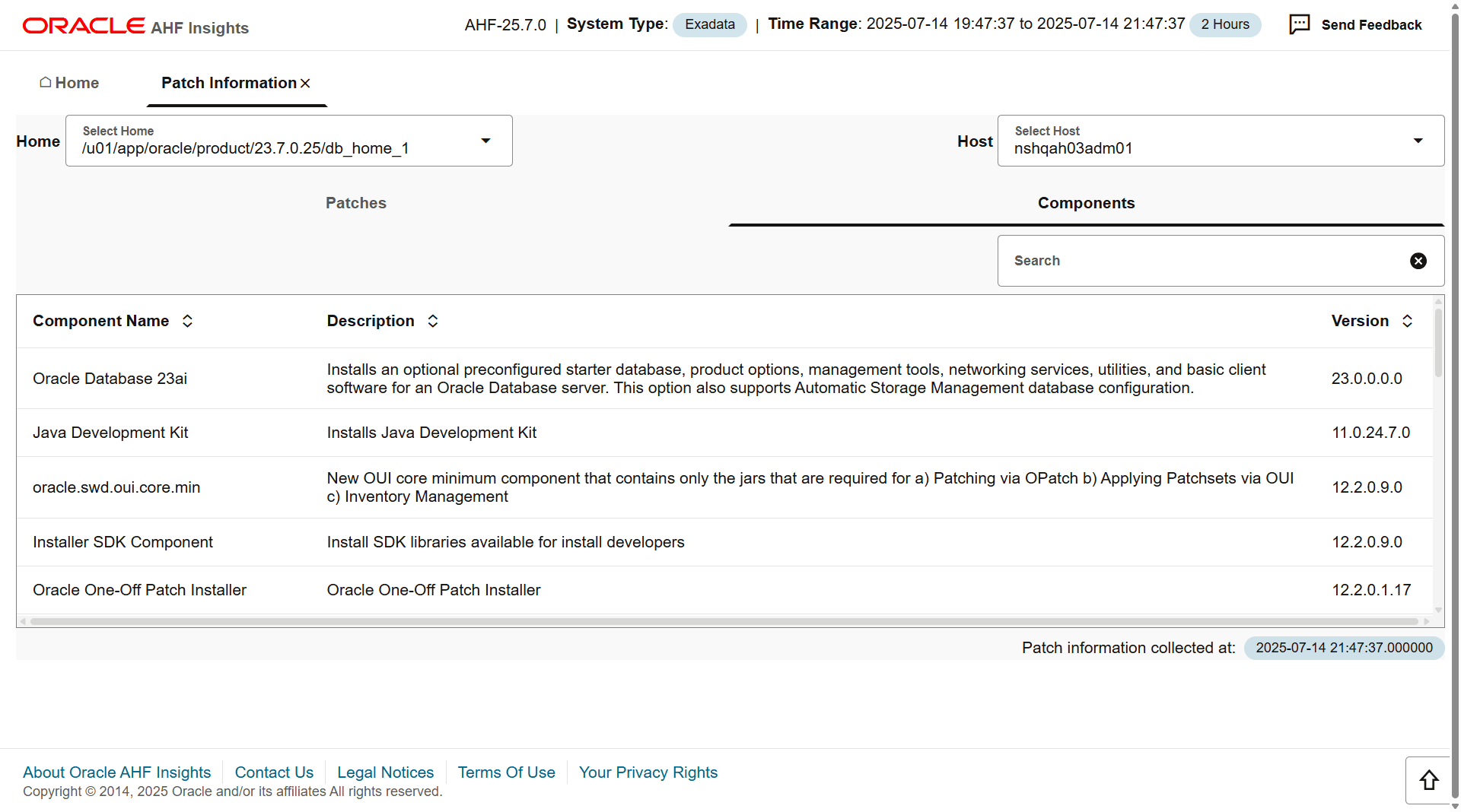 Provides information about the components. Provides information about the components.