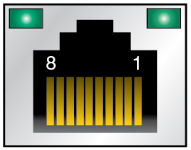 image:Figure showing the NET MGT port pin numbering.