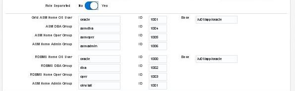 image:Graphic showing the options if you select Yes for Role                                     Separated field.