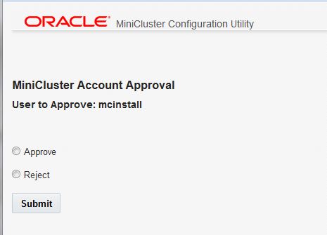 image:Figure showing the approval screen for the new Install                             Administrator account.