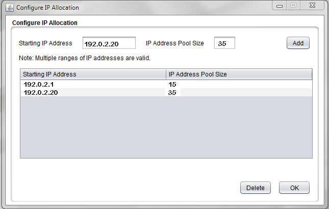 image:Graphic showing multiple IP ranges for client access                                     network.