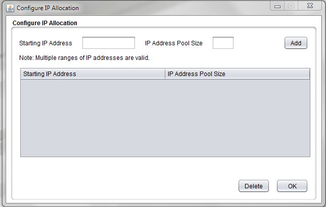 image:Graphic showing the Configure IP Allocation                                     window.