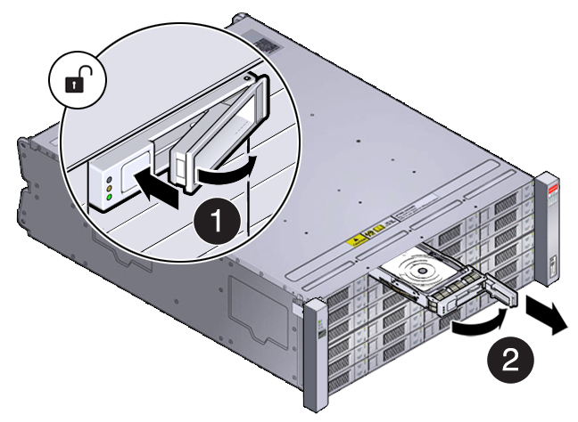 skorsten Glæd dig ordningen Remove a Storage Array HDD or SSD (CRU) - Oracle® MiniCluster S7-2 Service  Manual