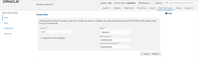 Create User Create User