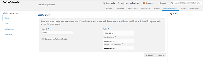 Create User Create User