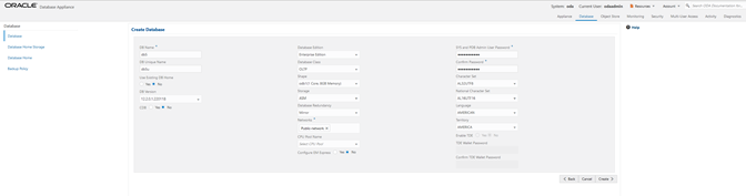 Create Database