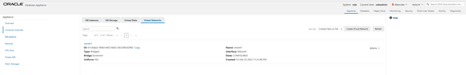 Virtual network Created