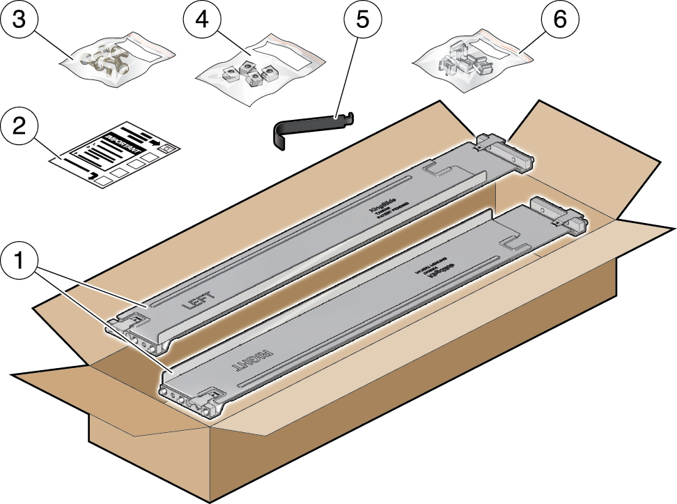 Description of g5887-rail_kit_contents.png follows