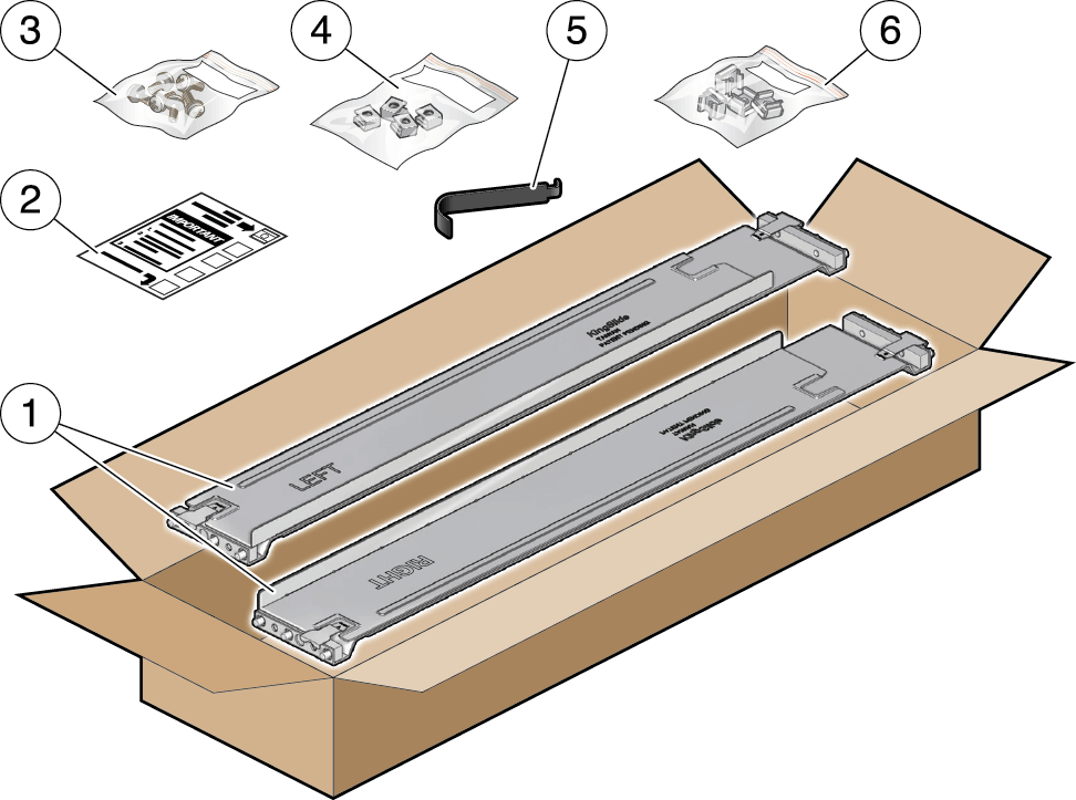 Description of g5887-rail_kit_contents.png follows Description of g5887-rail_kit_contents.png follows