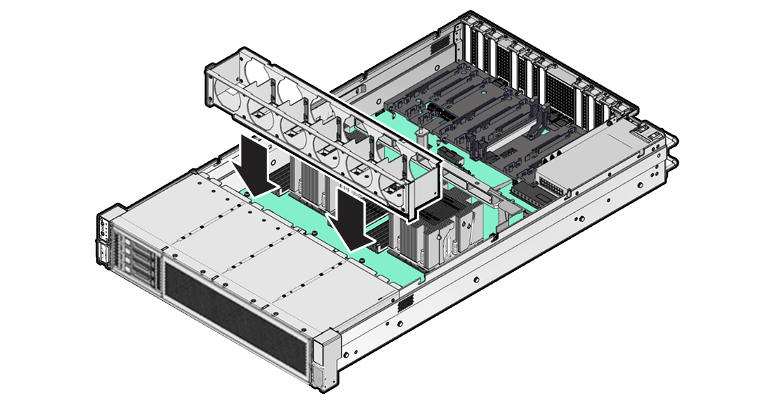Description of aog-122a_install-fan-tray.png follows Description of aog-122a_install-fan-tray.png follows