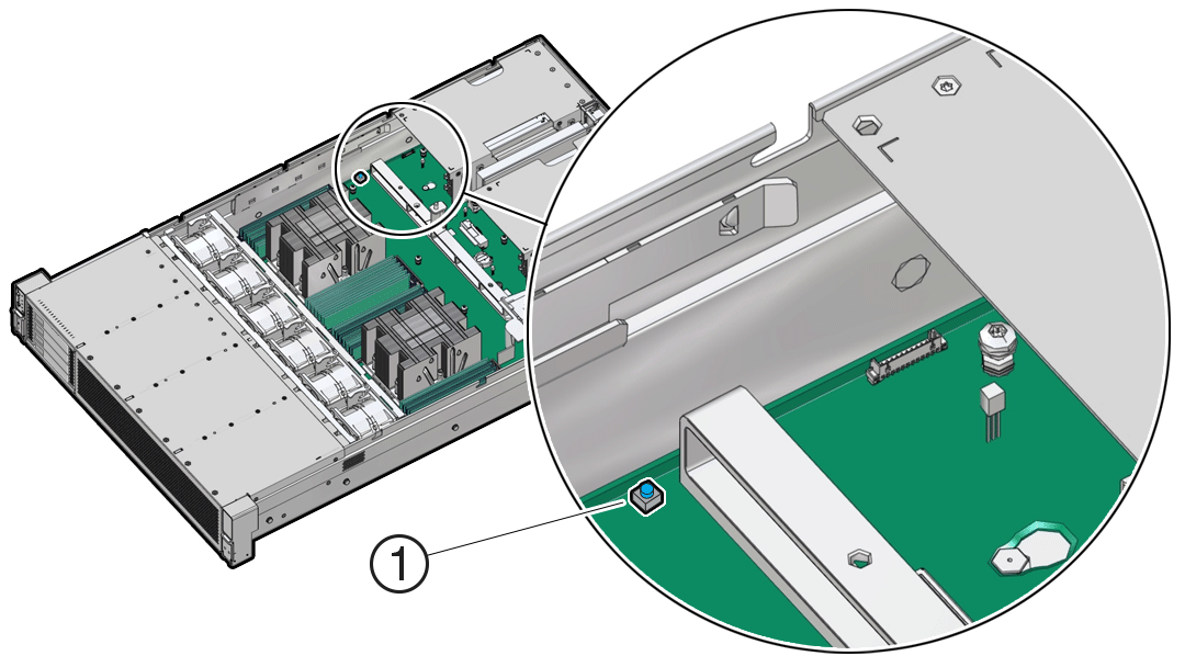 Figure showing the location of the 4-Drive Fault Remind Button. Figure showing the location of the 4-Drive Fault Remind Button.